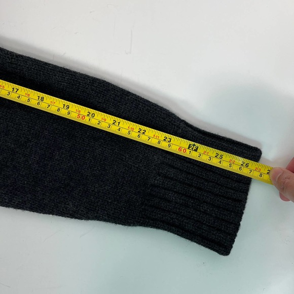 Banana Republic Men XL Merino Wool Blend Thick Knit Sweater Jacket Full Zip Gray - Picture 7 of 12